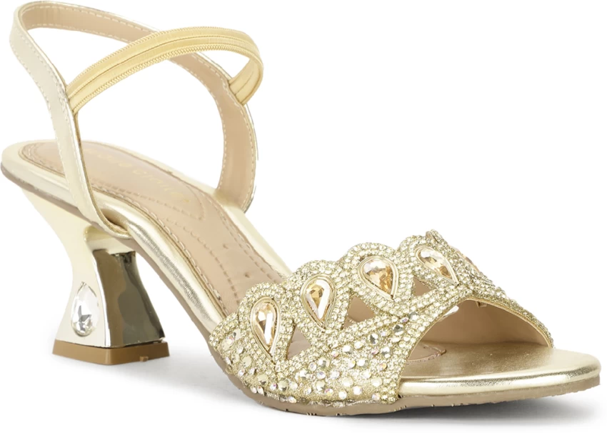 Bata Gold Heeled Sandals